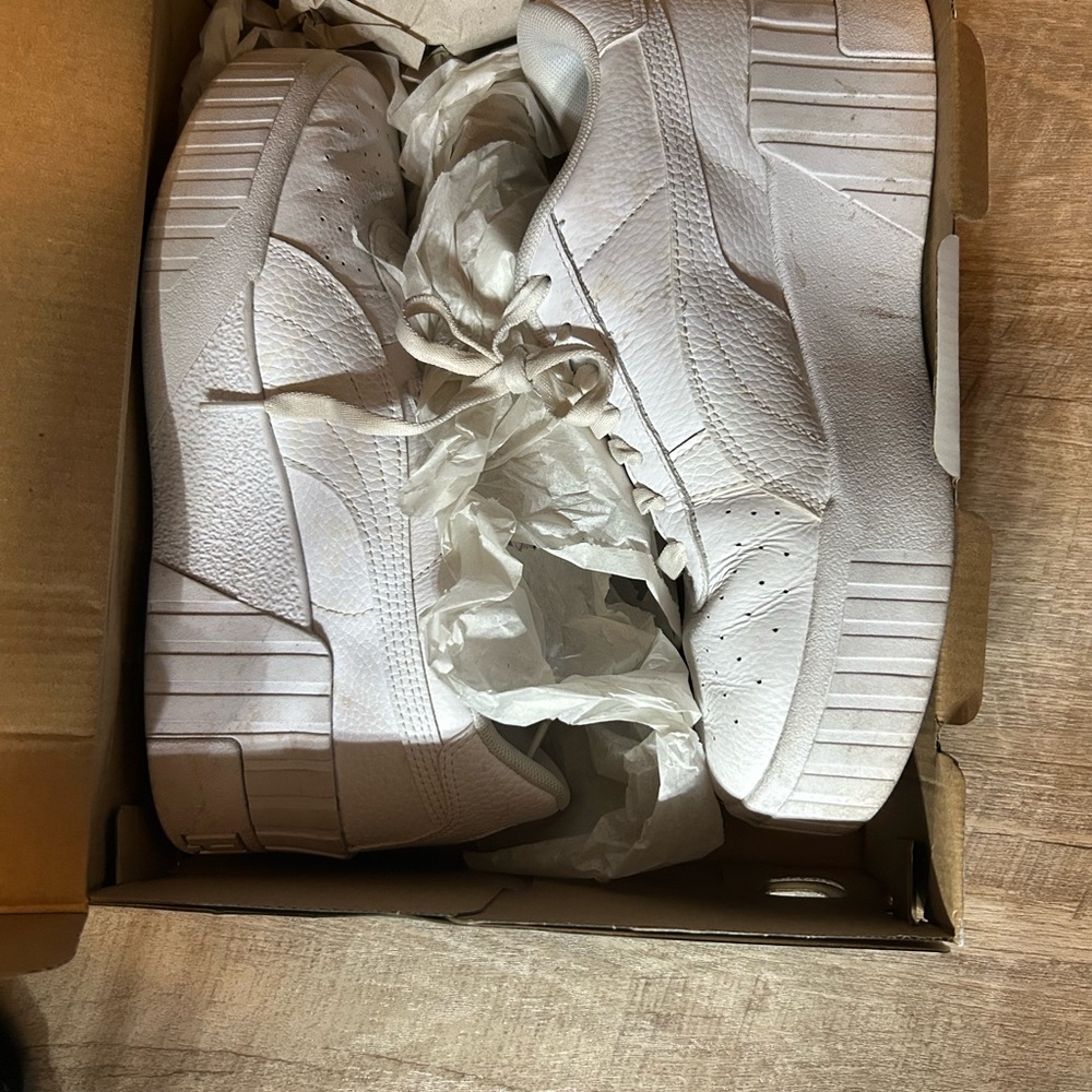 Puma Women's All-White Platform Sneakers
